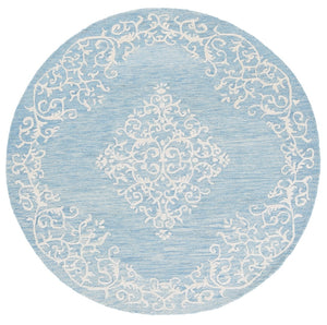 Safavieh Metro Elegant Hand-tufted Area Rug In Grey And Ivory – Perfect For Living Room And Bedroom Decor Blue ,Ivory 80% Wool,20% Cotton Met710m-9