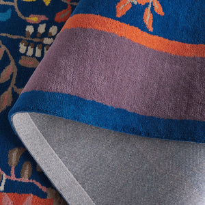 Safavieh Metro Hand-tufted Floral Area Rug - Luxurious Wool-cotton Blend, Artisanal Charm For Timeless Decor Navy ,Brown 80% Wool,20% Cotton Met725n-6r