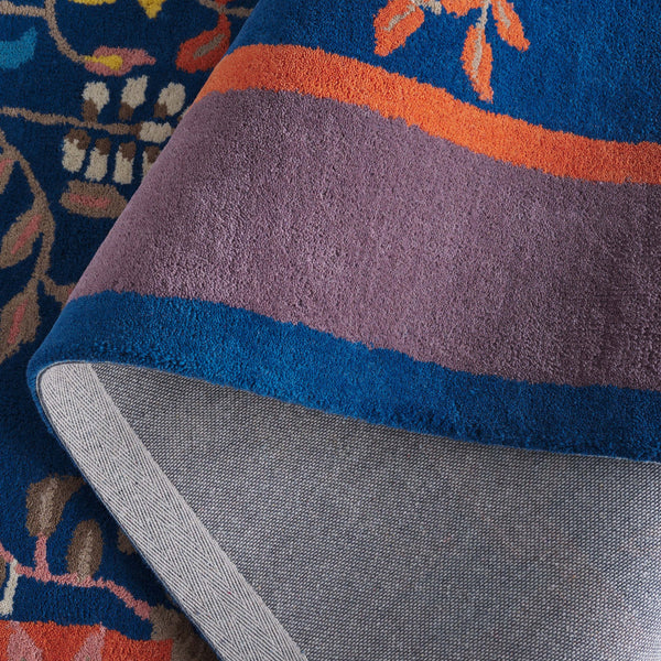 Safavieh Metro Hand-tufted Floral Area Rug - Luxurious Wool-cotton Blend, Artisanal Charm For Timeless Decor Navy ,Brown 80% Wool,20% Cotton Met725n-6r