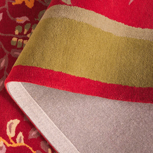 Safavieh Metro Hand-tufted Floral Area Rug - Luxurious Wool-cotton Blend, Artisanal Charm For Timeless Decor Red ,Green 80% Wool,20% Cotton Met725q-6sq