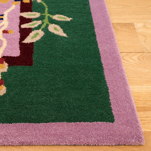 Safavieh Metro Hand-tufted Floral Area Rug - Luxurious Wool-cotton Blend, Artisanal Charm For Timeless Decor Purple ,Green 80% Wool,20% Cotton Met725v-6r