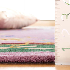 Safavieh Metro Hand-tufted Floral Area Rug - Luxurious Wool-cotton Blend, Artisanal Charm For Timeless Decor Purple ,Green 80% Wool,20% Cotton Met725v-6r