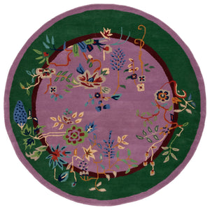 Safavieh Metro Hand-tufted Floral Area Rug - Luxurious Wool-cotton Blend, Artisanal Charm For Timeless Decor Purple ,Green 80% Wool,20% Cotton Met725v-6r