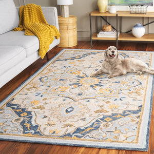 Safavieh Metro Timeless Transitional Area Rug - Hand-tufted Elegance For Sophisticated Home Decor Beige ,Grey 80% Wool,20% Cotton Met726b-28