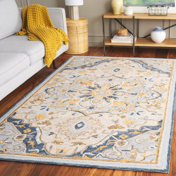 Safavieh Metro Timeless Transitional Area Rug - Hand-tufted Elegance For Sophisticated Home Decor Beige ,Grey 80% Wool,20% Cotton Met726b-28