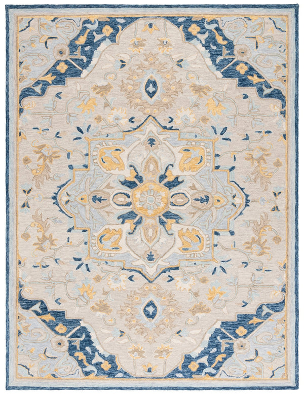 Safavieh Metro Timeless Transitional Area Rug - Hand-tufted Elegance For Sophisticated Home Decor Beige ,Grey 80% Wool,20% Cotton Met726b-28