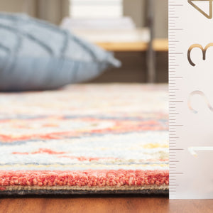 Safavieh Metro Hand Tufted Transitional Rug - Luxurious Wool & Cotton Blend With Timeless Elegance For Your Home Navy ,Red 80% Wool,20% Cotton Met727n-3