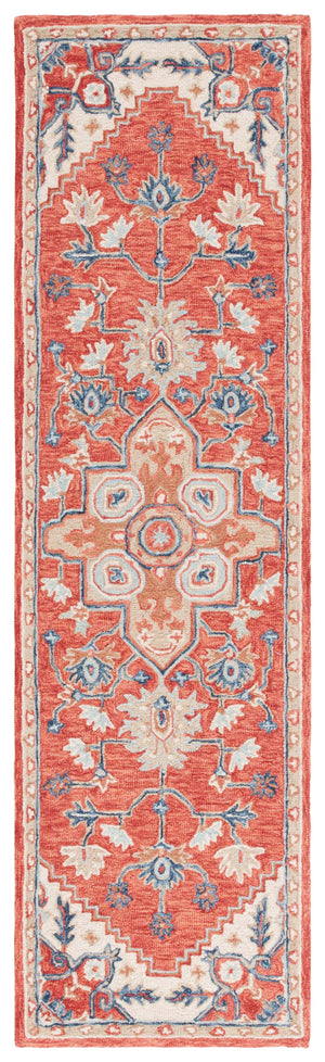 Safavieh Metro Exquisite Hand-tufted Area Rug - Timeless Elegance With Floral & Geometric Patterns, 80% Wool Red ,Beige 80% Wool,20% Cotton Met728q-28