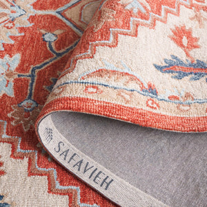 Safavieh Metro Exquisite Hand-tufted Area Rug - Timeless Elegance With Floral & Geometric Patterns, 80% Wool Red ,Beige 80% Wool,20% Cotton Met728q-28
