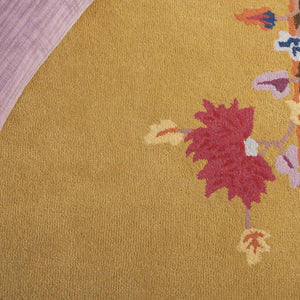 Safavieh Metro Hand-tufted Runner Rug - Luxurious Floral Design In Warm Hues For Elegant Home Décor Gold ,Brown 80% Wool,20% Cotton Met729d-5