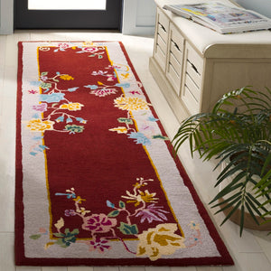 Safavieh Metro Hand-tufted Floral Area Rug - Luxurious Indian Craftsmanship In Elegant Warm Hues For Home Decor Rust ,Beige 80% Wool,20% Cotton Met729p-3