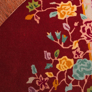 Safavieh Metro Hand-tufted Runner Rug - Luxurious Floral Design In Warm Hues For Elegant Home Décor Rust ,Beige 80% Wool,20% Cotton Met729p-5