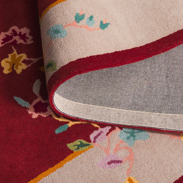 Safavieh Metro Hand-tufted Runner Rug - Luxurious Floral Design In Warm Hues For Elegant Home Décor Rust ,Beige 80% Wool,20% Cotton Met729p-5