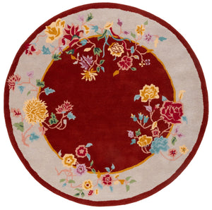 Safavieh Metro Hand-tufted Runner Rug - Luxurious Floral Design In Warm Hues For Elegant Home Décor Rust ,Beige 80% Wool,20% Cotton Met729p-6r