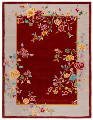 Safavieh Metro Hand-tufted Floral Area Rug - Luxurious Indian Craftsmanship In Elegant Warm Hues For Home Decor Rust ,Beige 80% Wool,20% Cotton Met729p-3