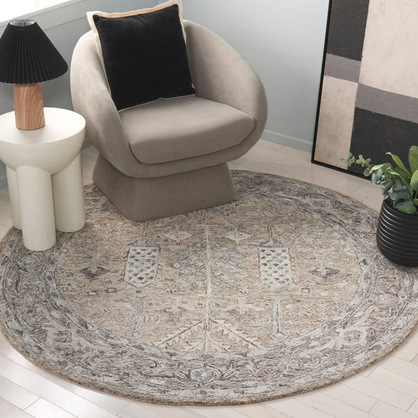 Safavieh Metro Hand-tufted Wool-cotton Area Rug - Elegant Geometric Design For Timeless Home Décor Grey ,Ivory 80% Wool 20% Cotton Met751f-5