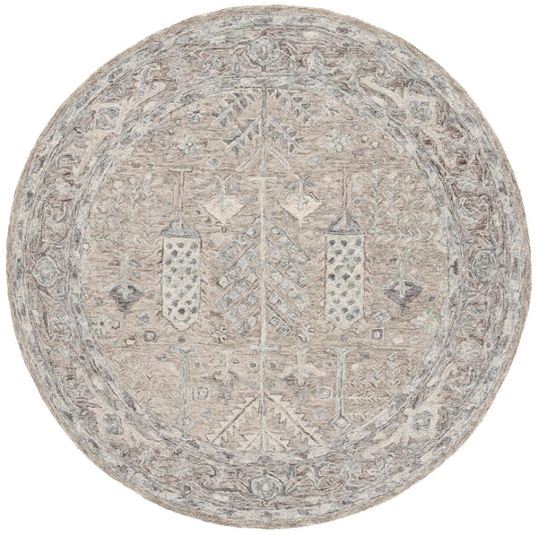 Safavieh Metro Hand-tufted Wool-cotton Area Rug - Elegant Geometric Design For Timeless Home Décor Grey ,Ivory 80% Wool 20% Cotton Met751f-5