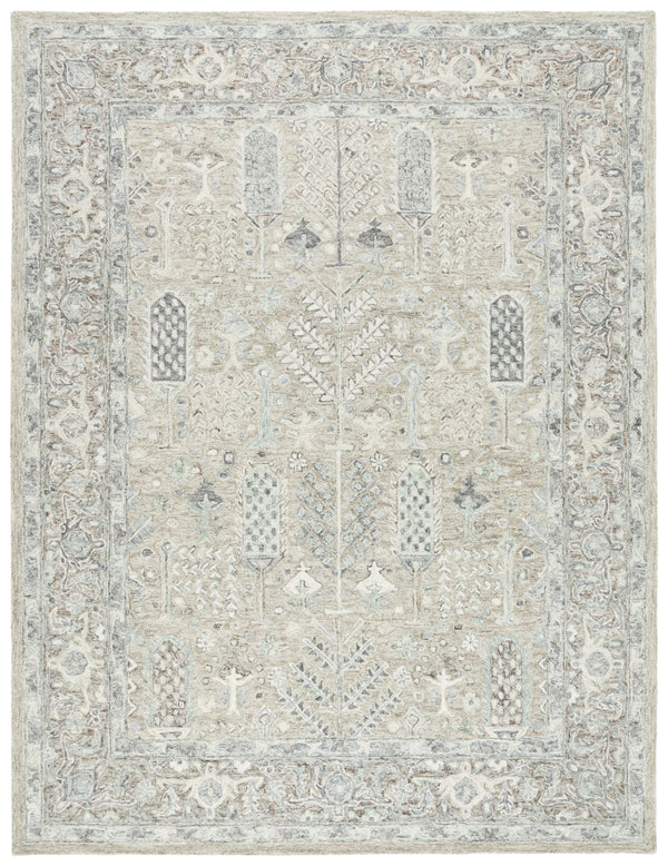 Safavieh Metro Hand-tufted Wool-cotton Area Rug - Elegant Geometric Design For Timeless Home Décor Grey ,Ivory 80% Wool 20% Cotton Met751f-5