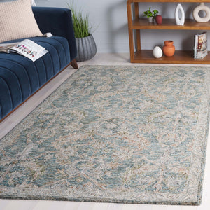 Safavieh Metro Elegant Hand-tufted Area Rug – Luxurious 8' X 10' Design Crafted In India For Timeless Style Teal ,Green 80% Wool,20% Cotton Met752j-212