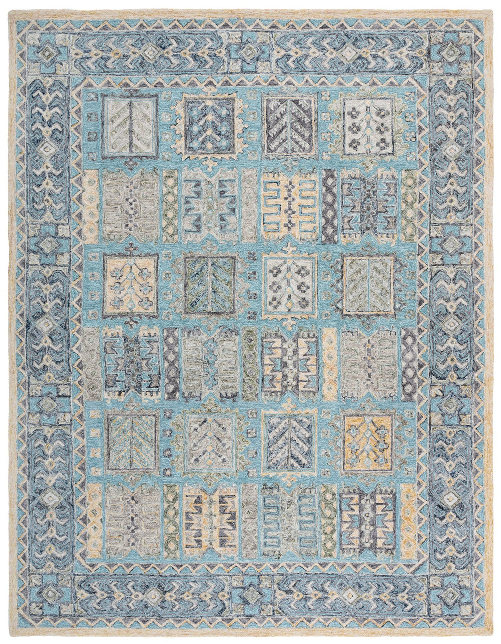 Safavieh Metro 6' Area Rug - Hand-tufted Artistry In Vibrant Colors, Perfect For Any Home Décor Style Teal ,Blue 80% Wool,20% Cotton Met753j-6
