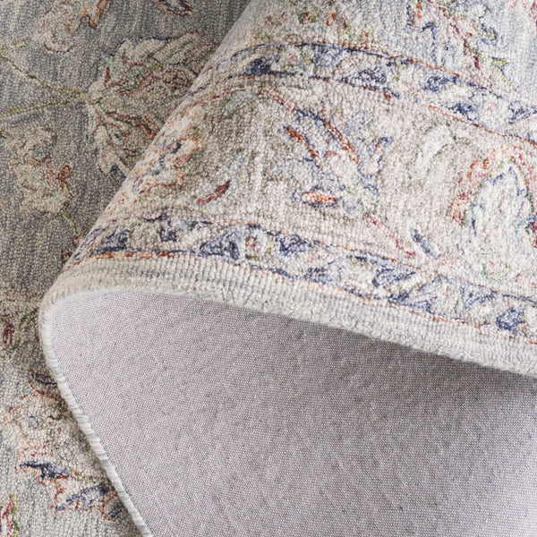 Safavieh Metro Hand-tufted Area Rug – Luxurious Wool & Cotton Blend, Timeless Floral Design For Your Home Grey ,Rust 80% Wool,20% Cotton Met754f-6