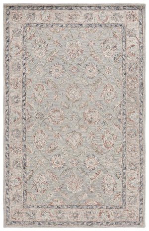 Safavieh Metro Hand-tufted Area Rug – Luxurious Wool & Cotton Blend, Timeless Floral Design For Your Home Grey ,Rust 80% Wool,20% Cotton Met754f-6