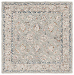 Safavieh Metro Hand-tufted Area Rug – Luxurious Wool & Cotton Blend, Timeless Floral Design For Your Home Grey ,Rust 80% Wool,20% Cotton Met754f-6