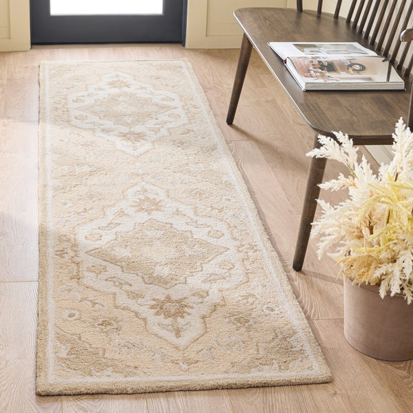 Safavieh Metro Hand‑Tufted Wool Cotton Rug In Beige Ivory — Low‑Profile, Durable Texture For Elegant Rooms 6'-0" x 9'-0" MET757B-6