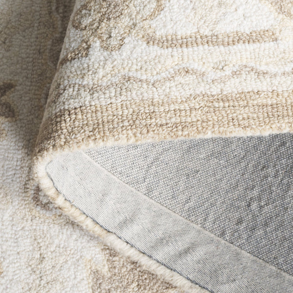 Safavieh Metro Hand-Tufted Beige Ivory Runner — Wool-Cotton Blend, Low-Profile Durable Texture For Hallways 2'-3" x 8'-0" MET757B-28