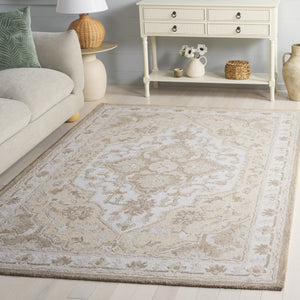Safavieh Metro Hand‑Tufted Wool Cotton Rug In Beige Ivory — Low‑Profile, Durable Texture For Elegant Rooms 6'-0" x 9'-0" MET757B-6