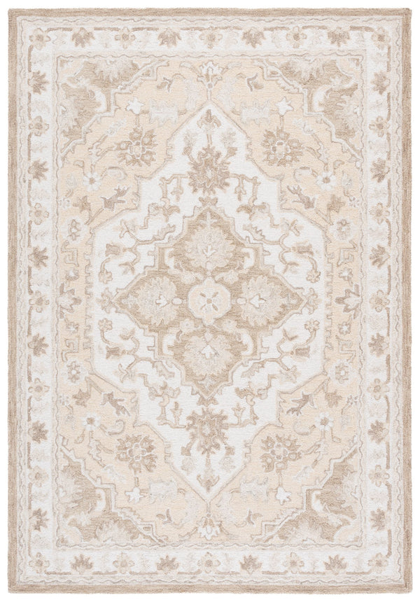 Safavieh Metro Hand‑Tufted Wool Cotton Rug In Beige Ivory — Low‑Profile, Durable Texture For Elegant Rooms 6'-0" x 9'-0" MET757B-6