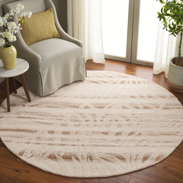 Safavieh Metro Hand-tufted Area Rug 8' X 10' - Luxurious Beige Ivory Wool & Cotton Blend For Elegant Spaces Beige ,Ivory 80% Wool 20% Cotton Met775b-8