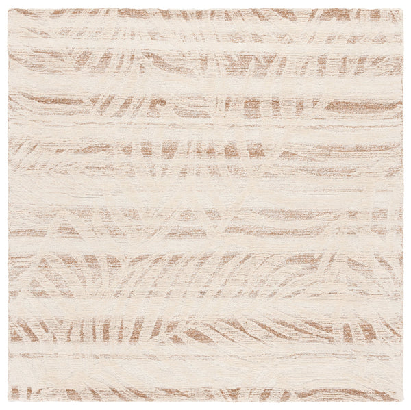 Safavieh Metro Hand-tufted Area Rug 8' X 10' - Luxurious Beige Ivory Wool & Cotton Blend For Elegant Spaces Beige ,Ivory 80% Wool 20% Cotton Met775b-8