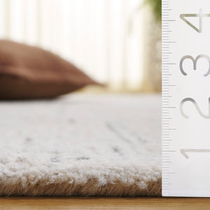 Safavieh Metro Hand-Tufted Grey-Beige Square Rug — Wool-Viscose Blend, Low-Profile 3/8" Pile, Modern Neutral Elegance 6'-0" x 6'-0" MET779F-6SQ