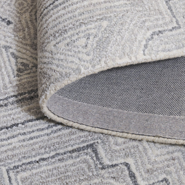 Safavieh Metro Hand-Tufted Grey-Beige Square Rug — Wool-Viscose Blend, Low-Profile 3/8" Pile, Modern Neutral Elegance 6'-0" x 6'-0" MET779F-6SQ