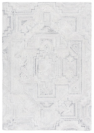 Safavieh Metro Hand-Tufted Grey-Beige Square Rug — Wool-Viscose Blend, Low-Profile 3/8" Pile, Modern Neutral Elegance 6'-0" x 6'-0" MET779F-6SQ