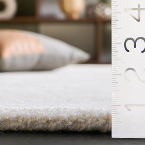 Safavieh Metro Hand-Tufted Ivory Grey Geometric Round Rug — Wool-Viscose Blend, Low-Profile 3/8" Pile, Durable Elegance 6'-0" x 6'-0" MET780A-6R