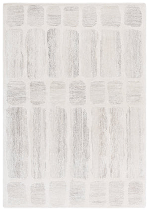 Safavieh Metro Hand-Tufted Ivory Grey Geometric Round Rug — Wool-Viscose Blend, Low-Profile 3/8" Pile, Durable Elegance 6'-0" x 6'-0" MET780A-6R
