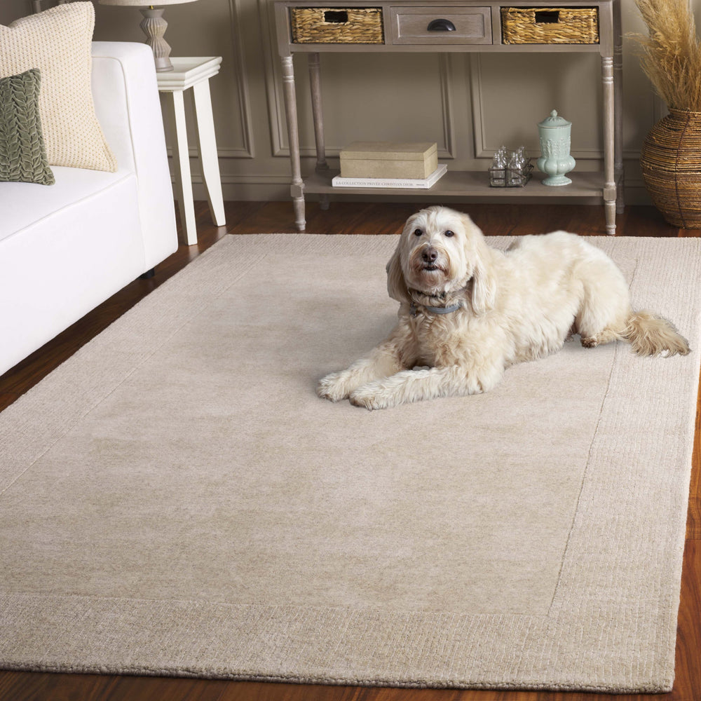Safavieh Metro Hand-Loomed Wool Cotton Rug In Beige With Minimal Border — Soft, Durable, Artisan-Made Accent 3'-0" x 5'-0" MET807B-3