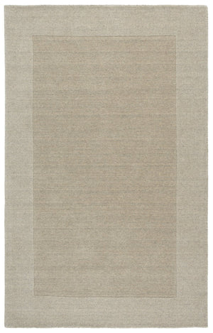 Safavieh Metro Hand Loomed Wool Cotton Area Rug Neutral Taupe Subtle Border for Living Spaces MET807E-5