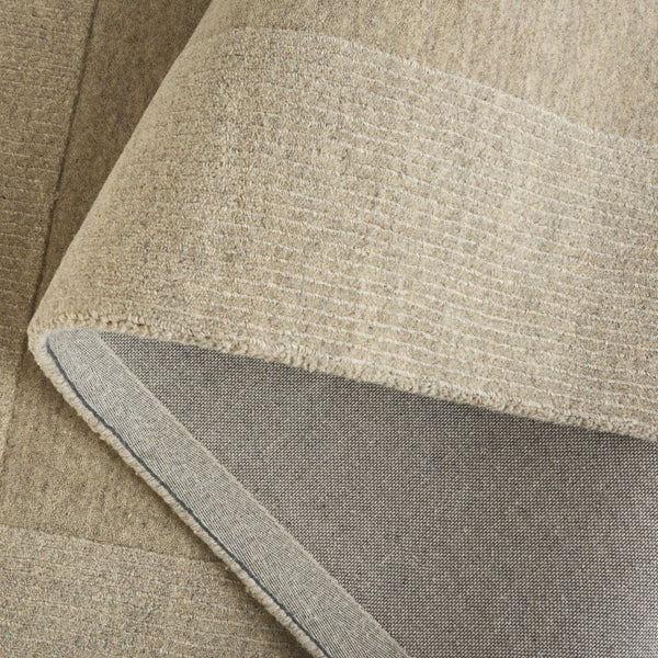 Safavieh Metro Hand Loomed Wool Cotton Area Rug Neutral Taupe Subtle Border for Living Spaces MET807E-5