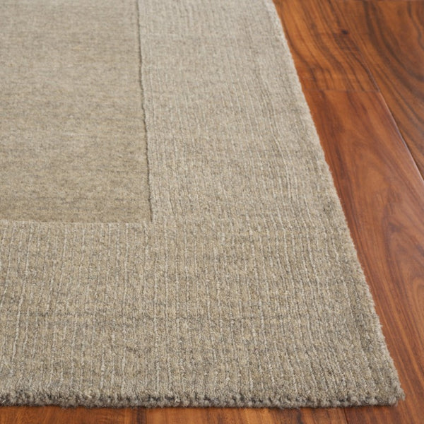Safavieh Metro Hand Loomed Wool Cotton Area Rug Neutral Taupe Subtle Border for Living Spaces MET807E-5