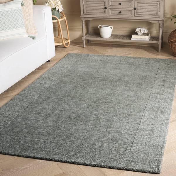 Safavieh Metro Hand-Loomed Grey Wool-Cotton Rug 3X5 Small Rectangle Area Rug Low Pile Modern Minimalist Elegance 3'-0" x 5'-0" MET807F-3
