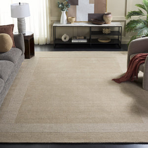 Safavieh Metro Hand‑Loomed Beige Wool-Cotton Rug With Subtle Pattern And Refined Border For Small Spaces 3'-0" x 5'-0" MET808B-3