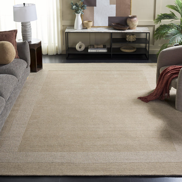 Safavieh Metro Hand‑Loomed Beige Wool-Cotton Rug With Subtle Pattern And Refined Border For Small Spaces 3'-0" x 5'-0" MET808B-3