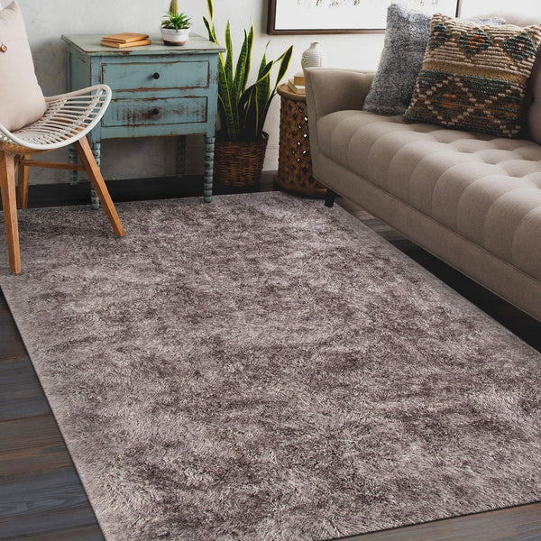 Metro Plush High Pile Shag Rug Microfiber Polyester Soft Living Room Floor Accent