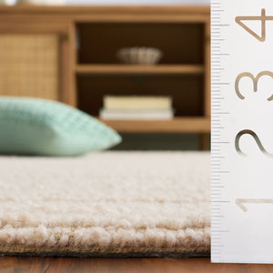 Safavieh Metro Hand-Tufted Beige Ivory Area Rug 8X10 Wool-Cotton Low-Profile Modern Neutral Texture 3/8" 9'-0" x 12'-0" MET810B-9