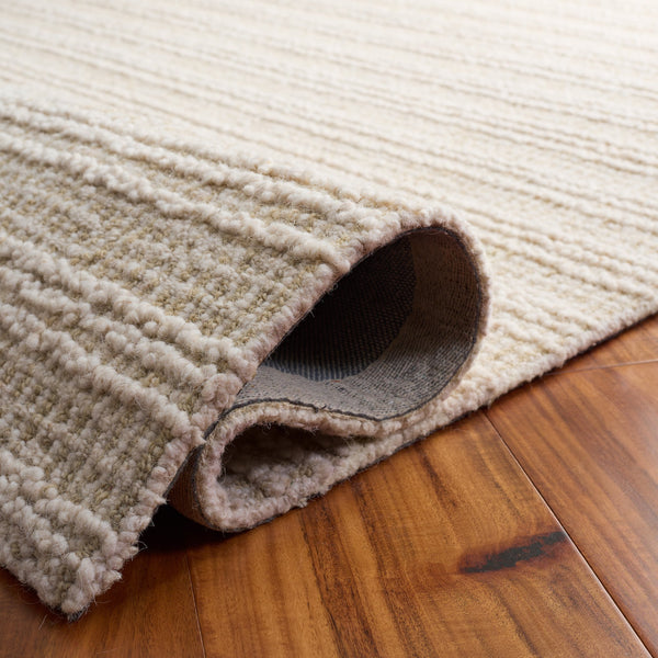 Safavieh Metro Hand-Tufted Beige Ivory Area Rug 8X10 Wool-Cotton Low-Profile Modern Neutral Texture 3/8" 9'-0" x 12'-0" MET810B-9