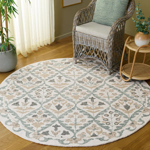 Safavieh Metro Hand-Tufted Ivory Grey Runner Rug, Wool-Cotton Blend, Low-Profile 3/8" Pile For Hallways 2'-3" x 8'-0" MET811A-28