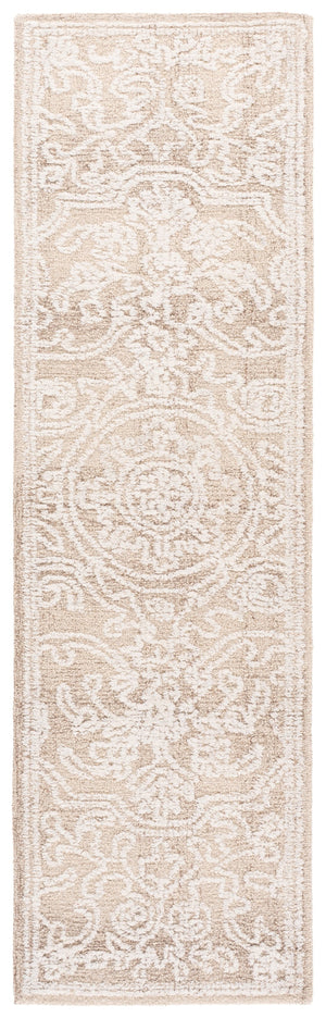 Safavieh Metro Hand‑Tufted Beige Ivory Area Rug, 80% Wool 20% Cotton, Low‑Profile Plush, Transitional Charm 6'-0" x 9'-0" MET812B-6
